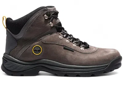 Pre-owned Timberland Men's  White Ledge Waterproof Mid Hiker Medium Nubuck Sneakers In Grey In Gray
