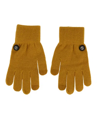 Timberland Men's Touch Tips And Rubber Logo Magic Glove In Wheat