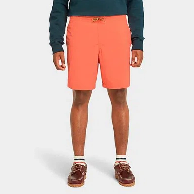 Timberland Men's Volley Comfort Nylon Shorts In Hot Coral