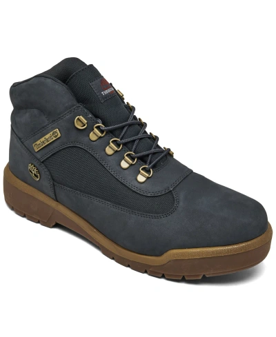 Timberland Men's Water-resistant Field Boots From Finish Line In Dark Blue Nubuck