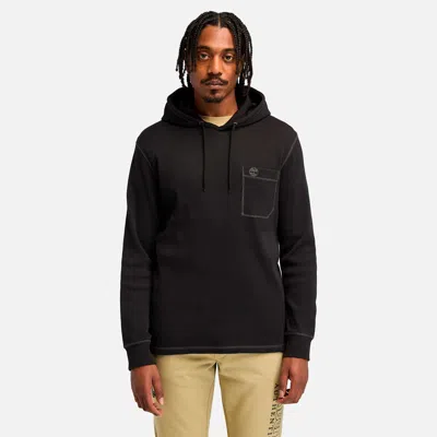 Timberland Men's Wharf River Waffle Hoodie In Black