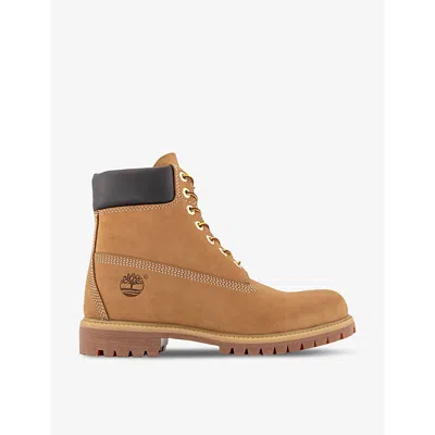 Timberland Premium Waterproof Leather Work Boots In Wheat Nubuck