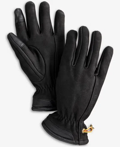 Timberland Men's Winter Hill Nubuck Leather Gloves In Black