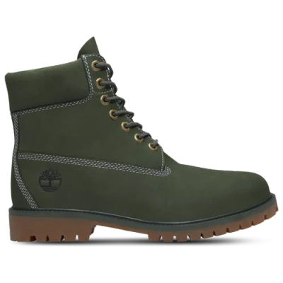Timberland Mens 6" Premium Contrast Boots In Green