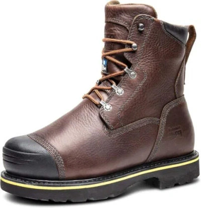 Pre-owned Timberland Mens Bannack 9 Inch Alloy Safety Toe Internal Met Guard In Brown Earth