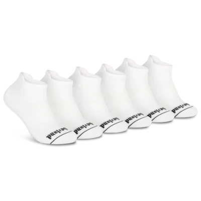Timberland Mens Millboro No Show Socks 6 Pack In White/black