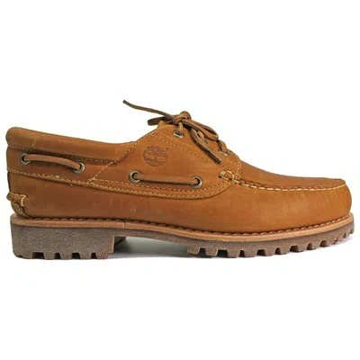 Pre-owned Timberland Mens Shoes Authentics 3 Eye Classic Lug Casual Lace Up Leather In Wheat