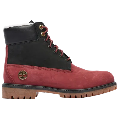 Pre-owned Timberland Mens  6" Fleece Lined Waterproof Boots Tb 0a2mjm V15 In Syrah/black
