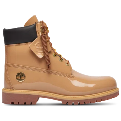 Timberland Mens  6" Premium Waterproof Patent Boots In Brown