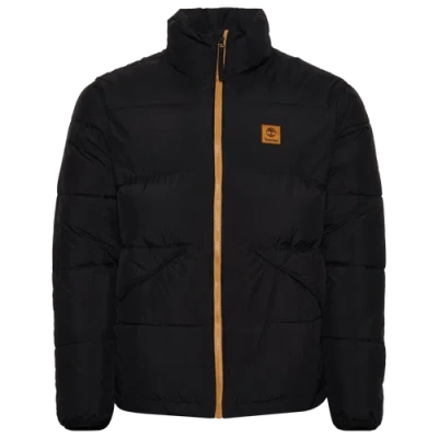 Timberland Mens  Puffer Coat In Black/wheat