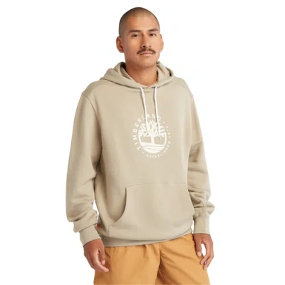 Timberland Mens  Refibra Logo Hooded Sweatshirt In Light Brown