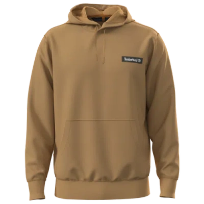 Timberland Mens  Woven Badge Hoodie In Medium Brown