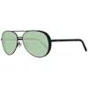 Timberland Black Metal Sunglasses In Black