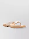 Timberland Metallic Thong Sandal Textured Sole In Neutrals