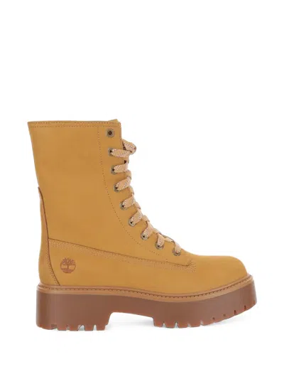 Timberland Mid Stone Street Platform Boots In Brown