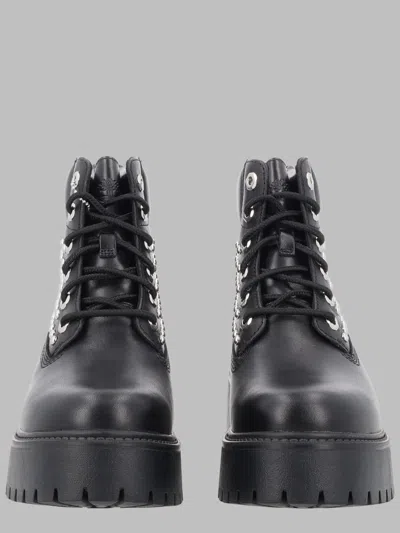 Timberland Mini Full-grain Leather Boots For Women In Black