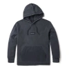 Timberland Mixed Media Garment Dye Hoodie 'dark Grey' In Blue
