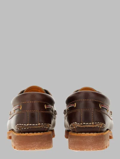 Timberland Mocassino Da Barca "authentic 3 Eye Classic Lug" In Brown