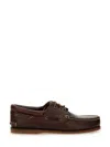 Timberland Brown Boat Loafers With Two-tone Laces In Brown