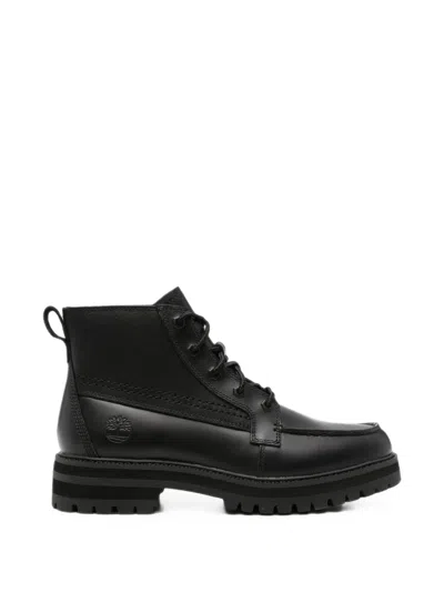 Timberland Moc-toe Lace-up Boots In Black