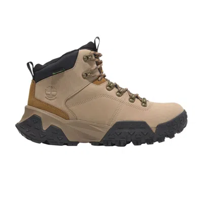 Pre-owned Timberland Motion Scramble Lace Up Mid Waterproof 'beige' In Tan