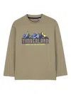 Timberland Mountain-graphic Long-sleeved T-shirt In Brown