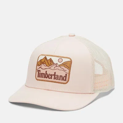 Timberland Mountain Line Patch Trucker Hat In Neutral