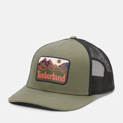 Timberland Mountain Line Patch Trucker Hat In Green