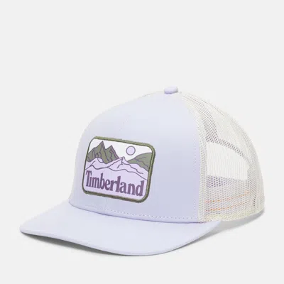 Timberland Mountain Line Patch Trucker Hat In White