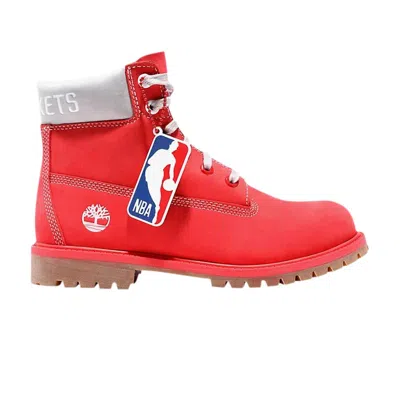 Pre-owned Timberland Nba X 7 Inch Classic Premium Boot Junior 'houston Rockets' | Red | Kid's Size 7