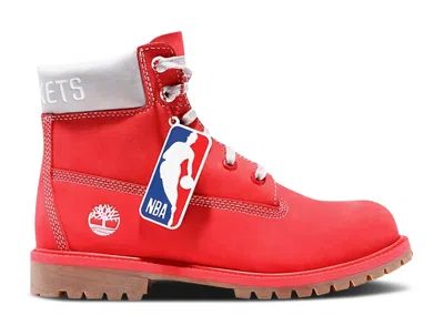 Timberland Nba X  7 Inch Classic Premium Boot Junior 'houston Rockets' In Red