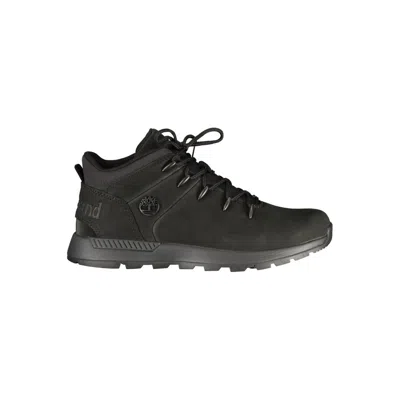 Timberland Nero Leather Women's Sneaker In Black