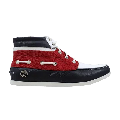 Pre-owned Timberland Newmarket Chukka 'navy Blue Red White'