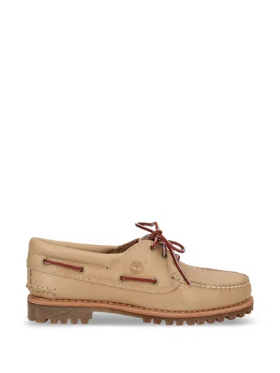 Timberland Loafers Rubber Sole Stitch Detailing Design In Brown