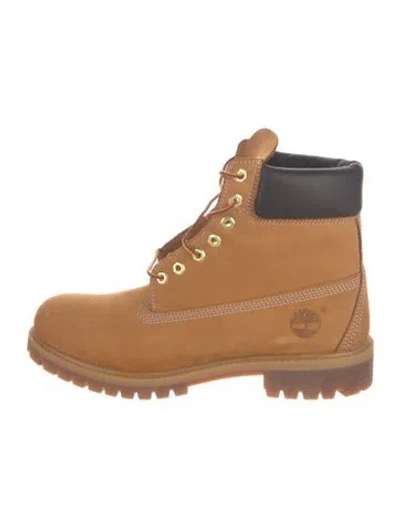Pre-owned Timberland Nubuck Boots In Brown