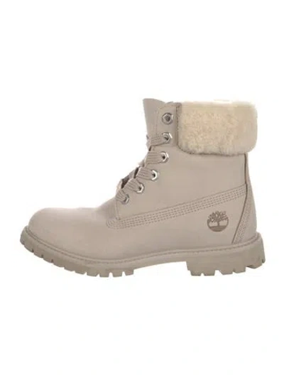Pre-owned Timberland Nubuck Boots In Grey/neutrals