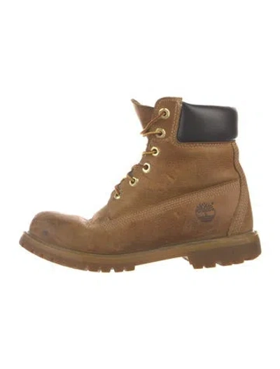 Pre-owned Timberland Nubuck Boots In Neutrals