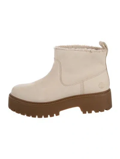 Pre-owned Timberland Nubuck Boots In Neutrals
