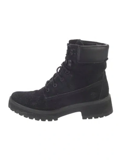 Pre-owned Timberland Nubuck Combat Boots In Black