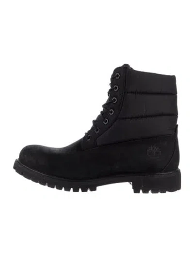 Pre-owned Timberland Nubuck Combat Boots In Black