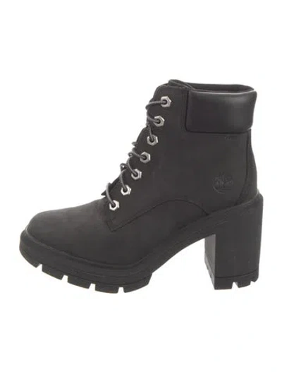 Pre-owned Timberland Nubuck Combat Boots In Black