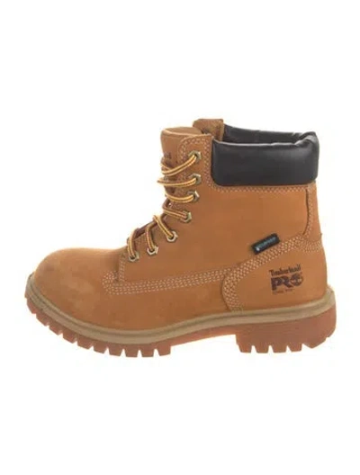 Pre-owned Timberland Nubuck Combat Boots In Brown