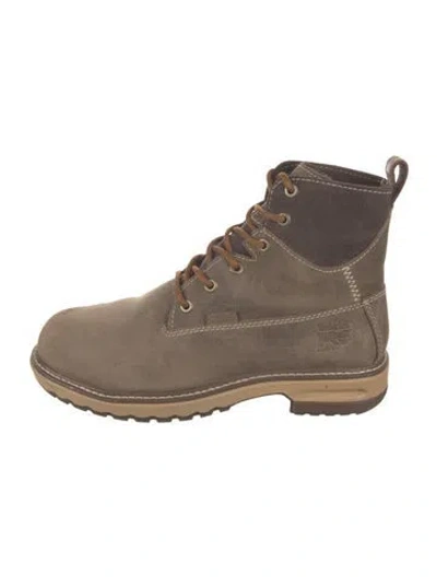 Pre-owned Timberland Nubuck Combat Boots In Brown