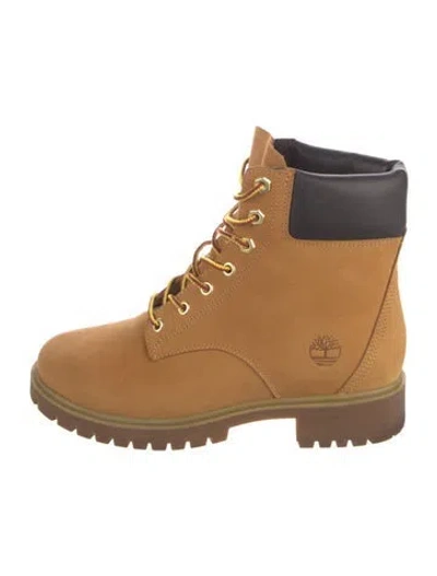 Pre-owned Timberland Nubuck Combat Boots In Neutral