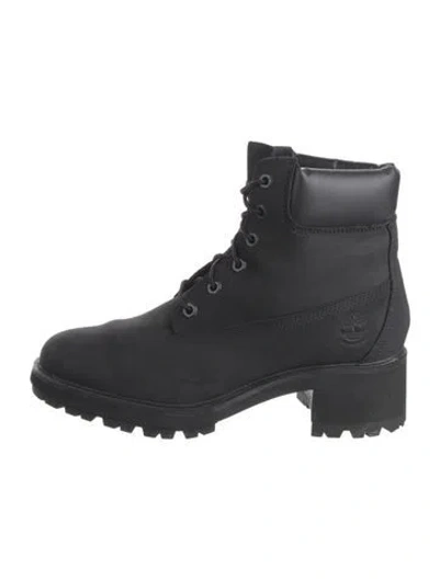 Pre-owned Timberland Nubuck Lace-up Boots In Black