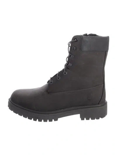 Pre-owned Timberland Nubuck Lace-up Boots In Grey