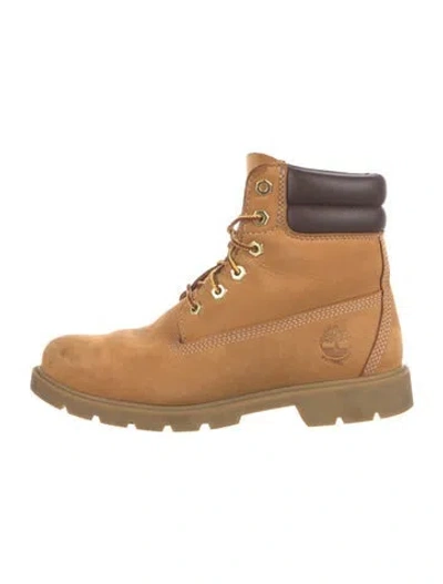 Pre-owned Timberland Nubuck Lace-up Boots In Neutrals