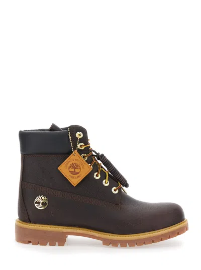 Timberland Nubuck Leather Lace-up Boot In Burgundy