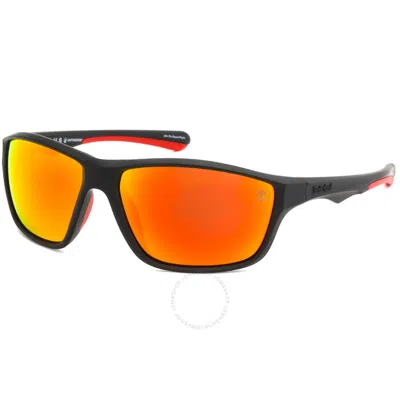 Timberland Orange Sport Men's Sunglasses Tb9246 02d 63 In Black / Orange