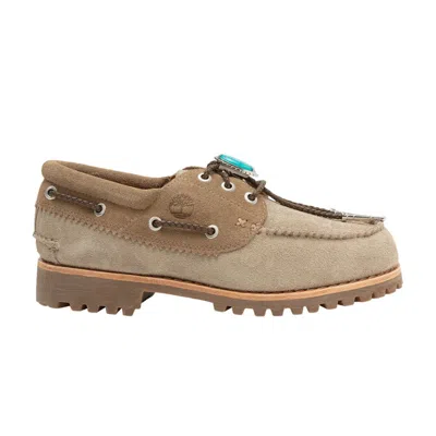 Pre-owned Timberland Packer Shoes X 3-eye Lug Handsewn Boat 'santa Fe' | Tan | Men's Size 7.5